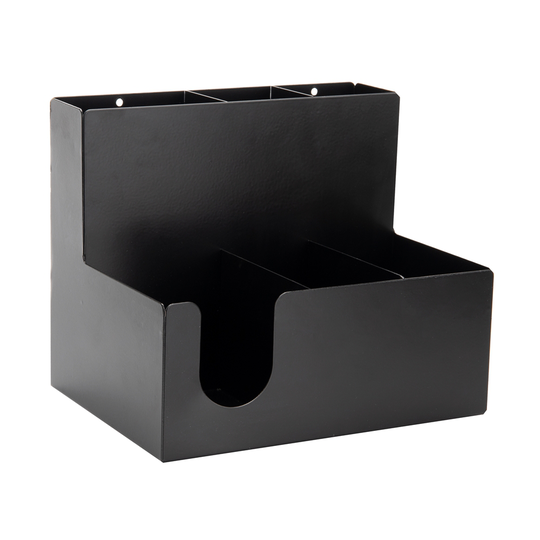 Mind Reader 6-Compartment Black Coffee Organizer