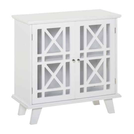 HomCom 30.91-in W Composite Wood White Sideboard