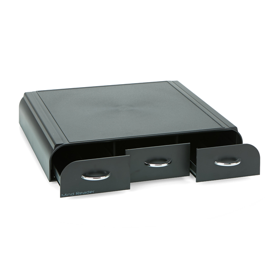 Mind Reader Black 3-Drawer Single-Serve Coffee Pod Case