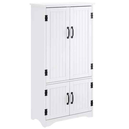 HomCom White Composite Pantry