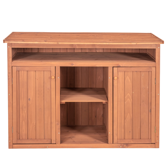 Leisure Season Storage Cabinet - 50" x 36" - Cedar - Brown