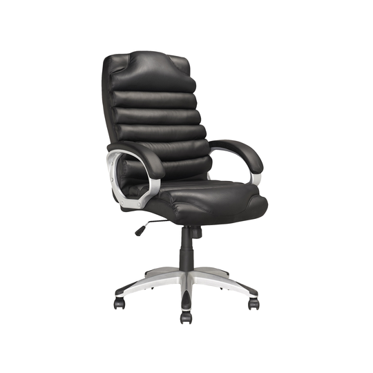 CorLiving CoreLiving 24.00-in x 21.00-in Black Leatherette Executive Office Chair