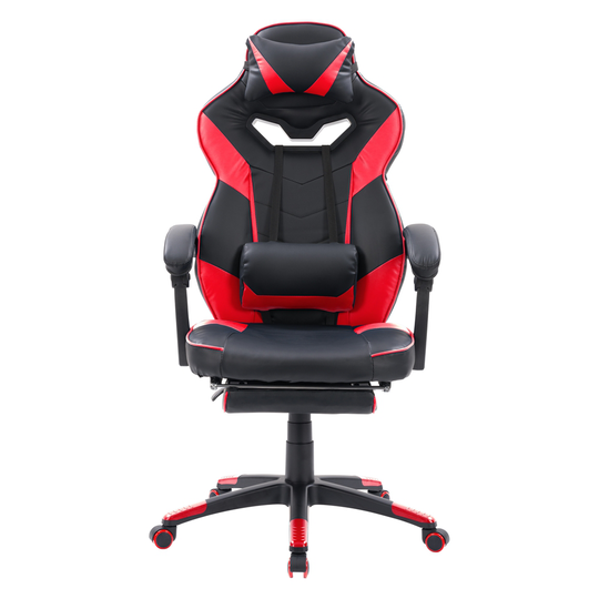 CorLiving Doom Black and Red Ergonomic Adjustable Height Swivel Desk Chair