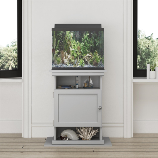 Ameriwood Home Ameriwood Flipper 10/20 Gallon Aquarium Stand - 15.67-in x 25-in x 28.03-in - Dove Gray