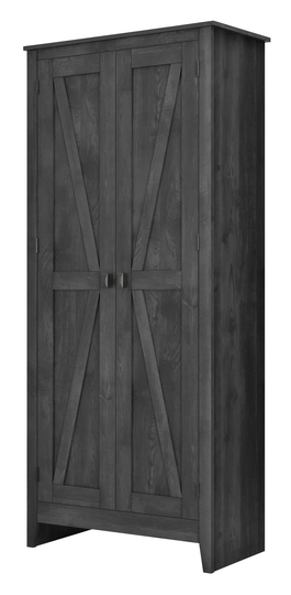 System Build Farmington Wide Storage Cabinet - 71-in x 31.5-in - Rustic Gray
