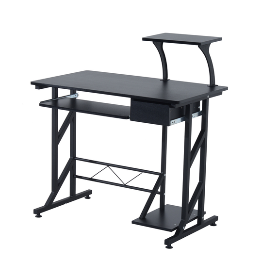 HomCom 35.43-in Black Modern/Contemporary Computer Desk