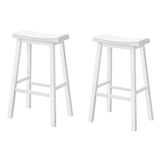 Monarch Specialties Monarch 29-in White Bar Stools (Set of 2)
