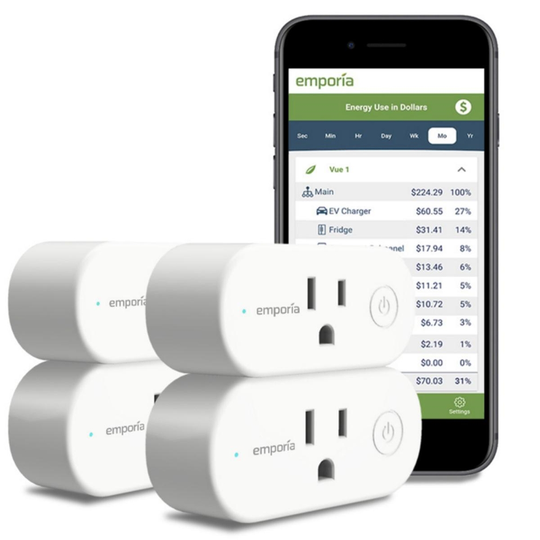 Emporia Energy 15 A Smart Plug with Energy Monitoring - Set of 4