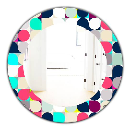 Designart Canada 24-in L x 24-in W Round Circular Dance Polished Wall Mirror