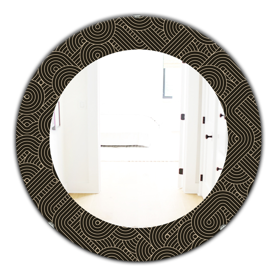Designart Canada 24-in L x 24-in W Round Scandinavian Mid-Century Polished Wall Mirror