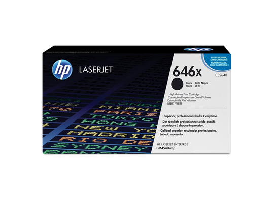 HP 646X (CE264X) Black High Yield Original LaserJet Toner Cartridge