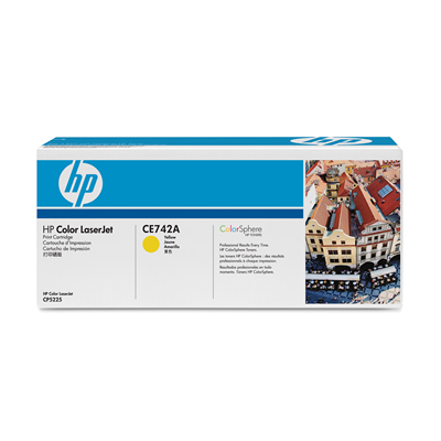 HP 307A (CE742A) Yellow Original LaserJet Toner Cartridge - CE742A