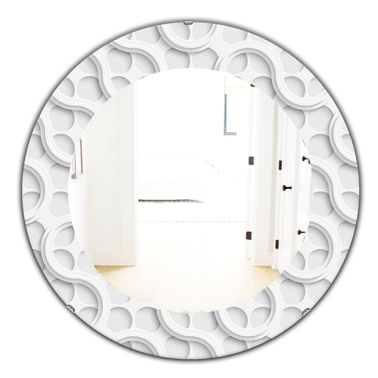 Designart 24-in x 24-in Scandinavian Mirror in White
