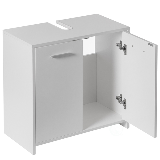 Basicwise Sink Base Bathroom Vanity Cabinet 2-Door Organizer, Kitchen Storage Cabinet