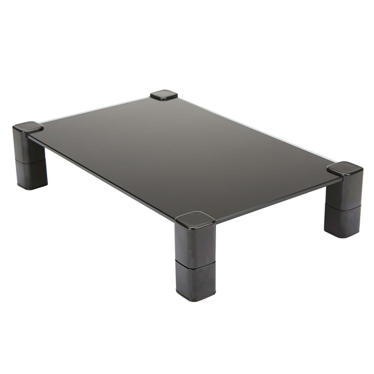 Mind Reader 15.25-in Black Traditional Adjustable Monitor Stand