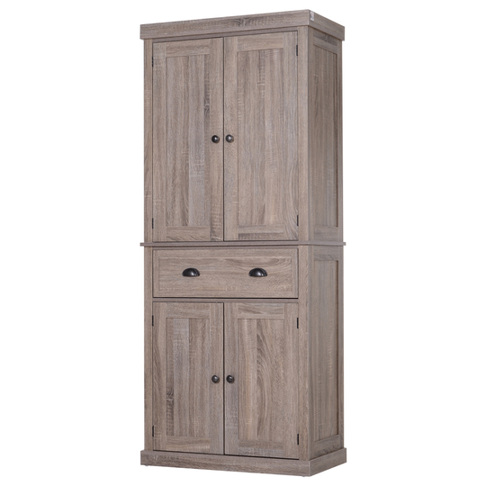 HomCom 29.92-in W Composite Wood Freestanding Pantry