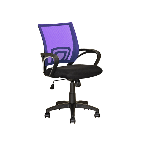 CorLiving 18.50-in x 18.25-in Contoured Purple Mesh Back Office Chair