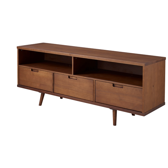 Walker Edison Mid-Century TV Cabinet - 58-in x 24-in - Walnut