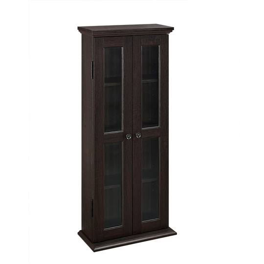 Walker Edison Media Storage Tower Cabinet - 41-in x 18-in - Espresso