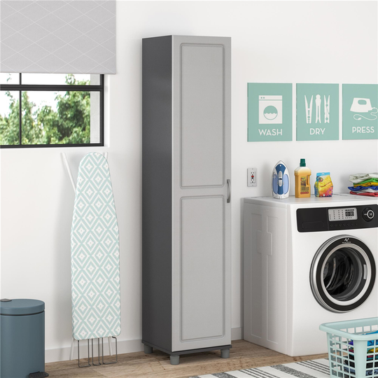 System Build Kendall Utility Storage Cabinet - 11.75-in x 29.69-in x 21-in - Gray