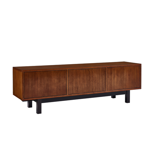 Southern Enterprises Wylie Dark Tobacco/Black TV Stand