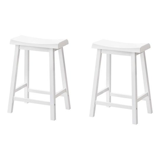 Monarch Specialties Monarch 24-in White Barstools (Set of 2)