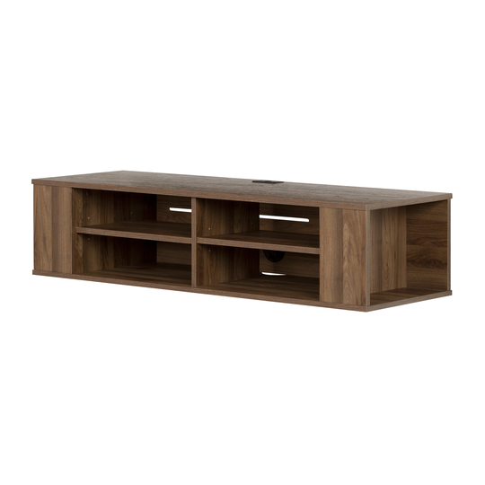 South Shore Furniture City Life 48-in Natural Walnut Wall-Mounted Media Console
