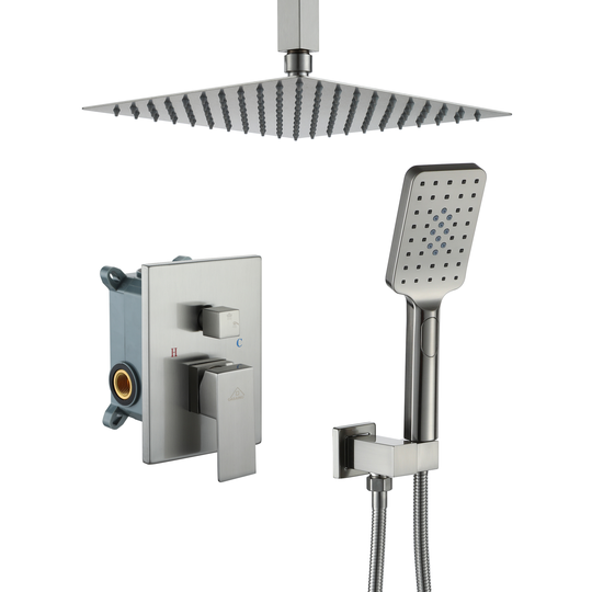 CASAINC Brushed Nickel 1-Handle Bathtub/Shower Faucet Valve and Hand-Held Shower