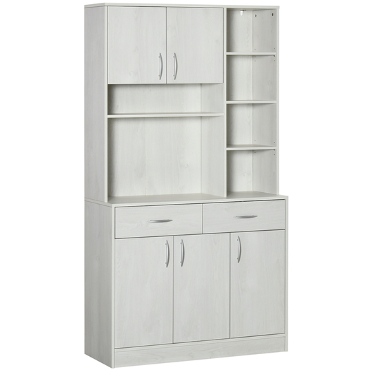 HomCom Ash White Particleboard Storage Cabinet