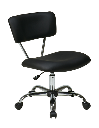 Ave Six Vista Office Chair - Black Vinyl - 20.75-in