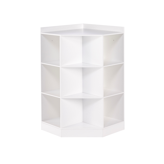 RiverRidge Home Kids Corner Storage Cabinet with 6 Cubbies/3 Shelves - 31.62-in x 37.31-in - White