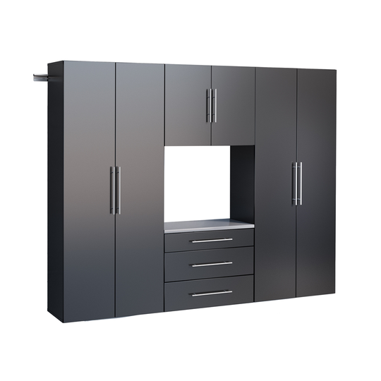 Prepac HangUps 90-in x 72-in Black Composite Wood - Storage Set G (4-Pack)