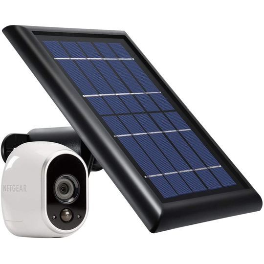 Wasserstein Black Solar Panel with Internal Battery for Arlo HD (1-Pack)