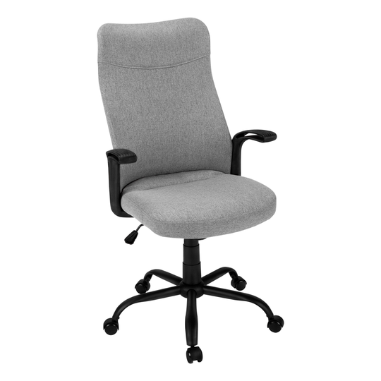 Monarch Specialties 1 Black/Dark Grey Contemporary Adjustable Height Swivel Executive Chair