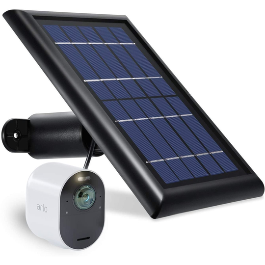 Wasserstein Black Solar Panel with 13-ft Cable for Arlo Pro 3/Pro 4/Ultra/Ultra 2 (1-Pack)