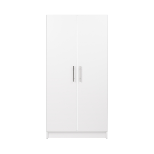 Prepac Elite Wardrobe Cabinet with Storage in White