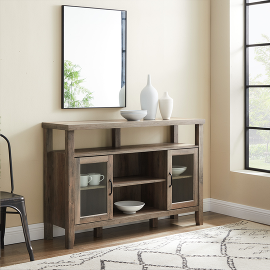 Walker Edison Rustic TV Cabinet - 52-in x 35-in - Grey