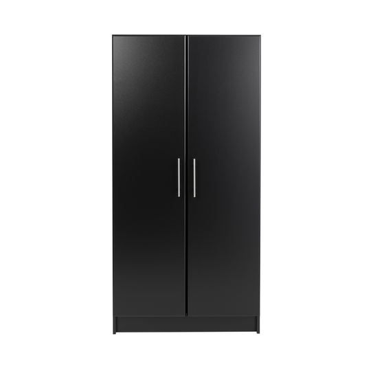 Prepac Elite Wardrobe Cabinet with Storage in Black