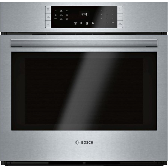 Bosch 800 Series 30-in Self-Cleaning Convection Single Electric Wall Oven (Stainless Steel)