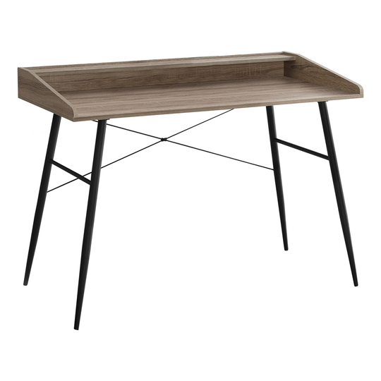 Monarch Specialties COMPUTER DESK - 48"L / DARK TAUPE / BLACK METAL
