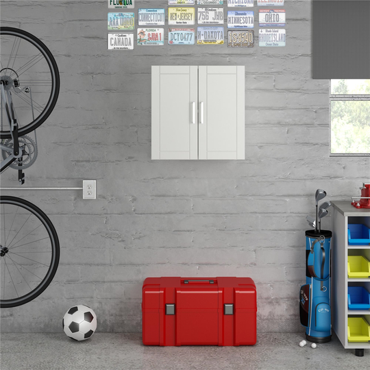 System Build Callahan Wall Cabinet - 15.38-in x 35.68-in x 74.31-in - White