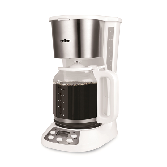 Salton Jumbo Java 14-Cup White Coffee Maker