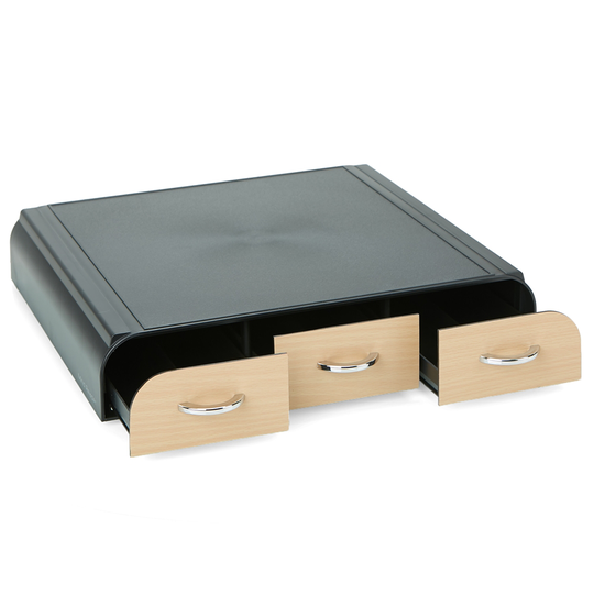 Mind Reader Black/Brown 3-Drawer Single-Serve Coffee Pod Case