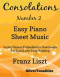 Consolations Number 2 Easy Piano Sheet Music