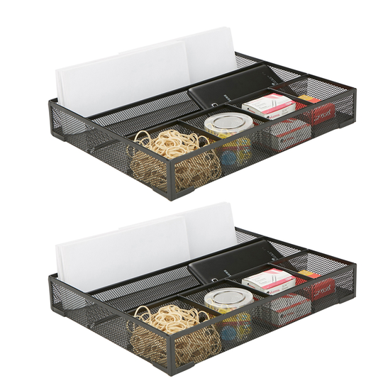 Mind Reader 11.75-in X 15-in Metal Multi-use Insert Drawer Organizer