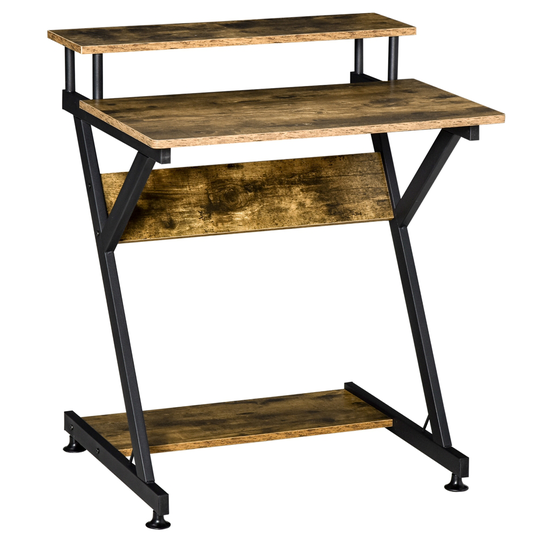 HomCom 15.75-in Brown Modern/Contemporary Computer Desk