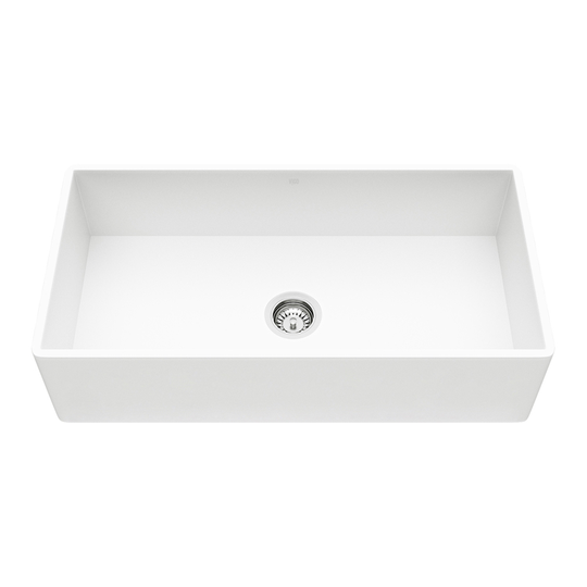 VIGO Matte Stone White Kitchen Sink - Single Bowl - 41-in