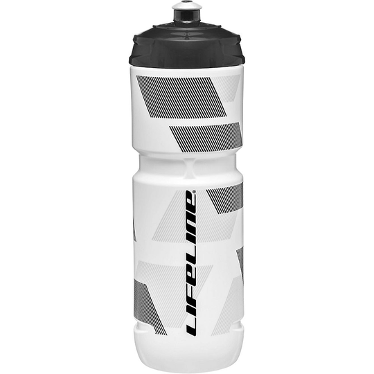 LifeLine Water Bottle 800ml - 800ml} - White - Black