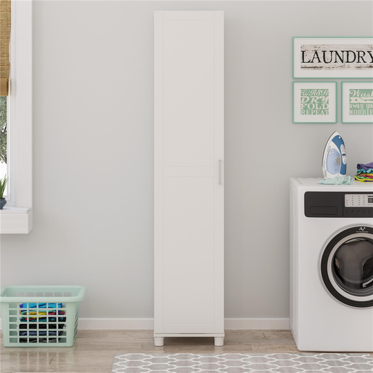 System Build Callahan Utility Storage Cabinet - 12.44-in x 54-in x 20.31-in - White