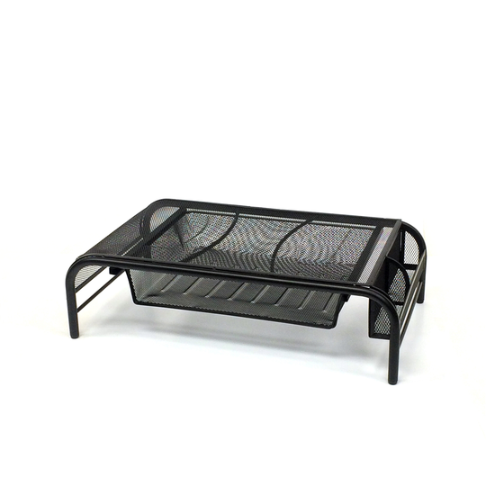 Mind Reader 12.2-in Black Traditional Adjustable Monitor Stand and Desk Organizer